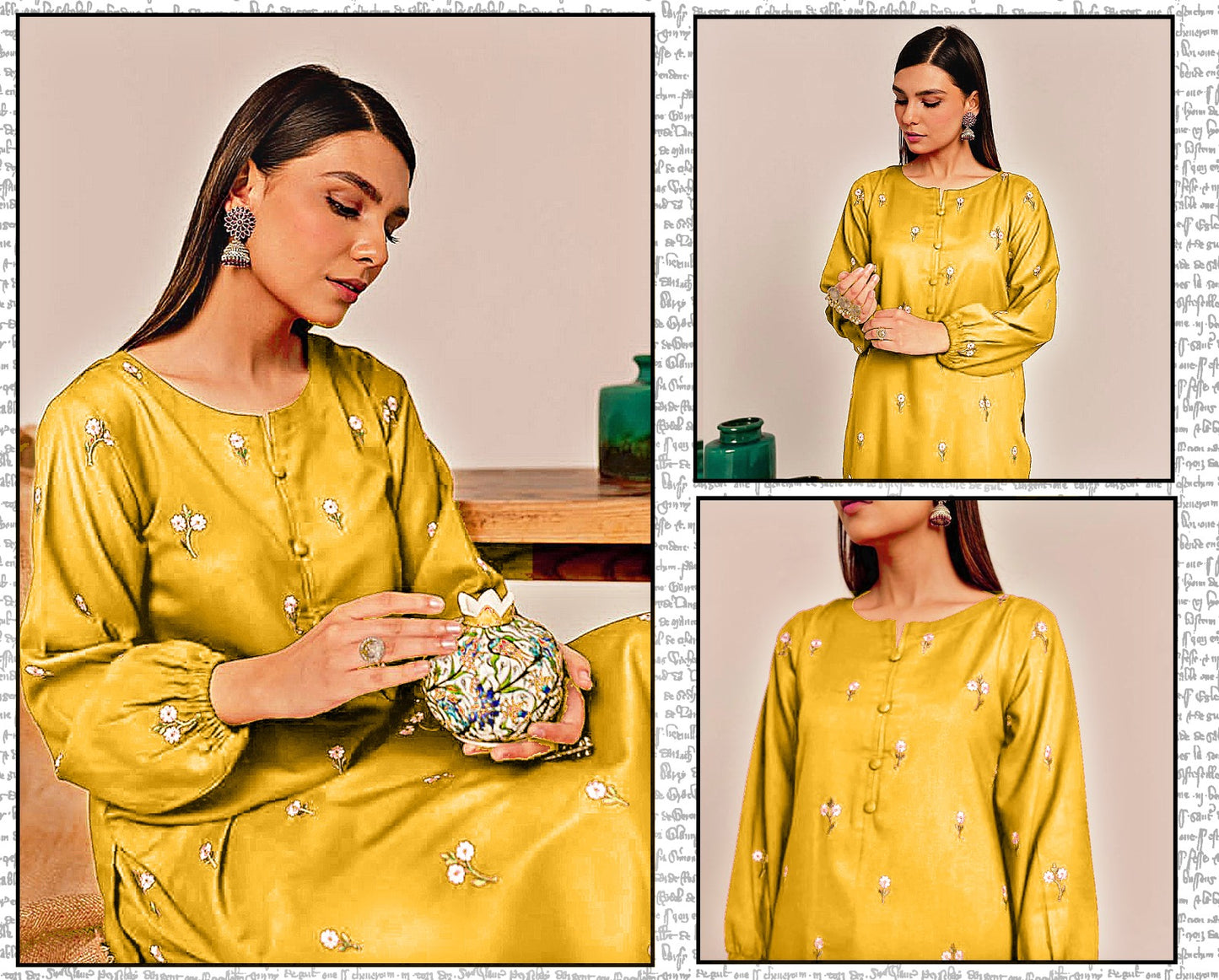 Embraided 2-Piece Lawn Suit for Women – Unstitched EM-003