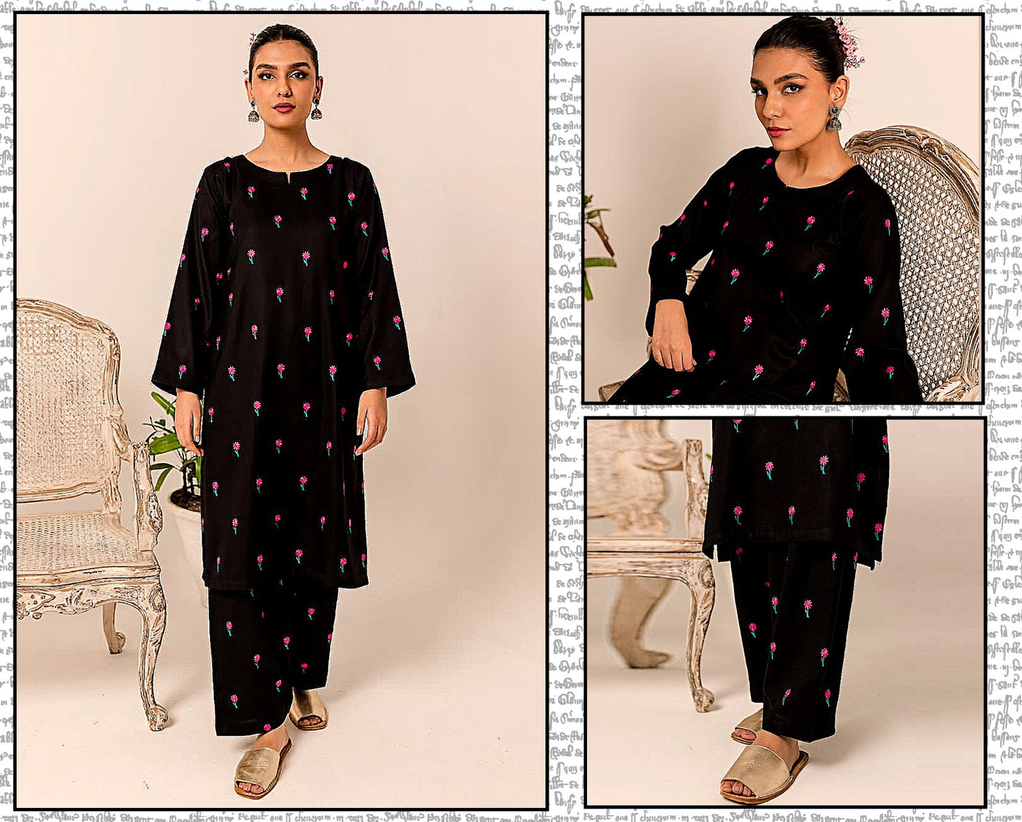 Embraided 2-Piece Lawn Suit for Women – Unstitched EM-006