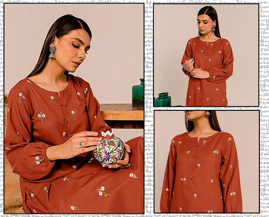 Embraided 2-Piece Lawn Suit for Women – Unstitched EM-002