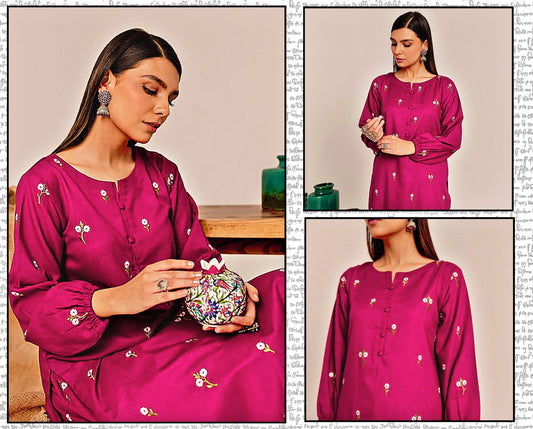 Embraided 2-Piece Lawn Suit for Women – Unstitched EM-004