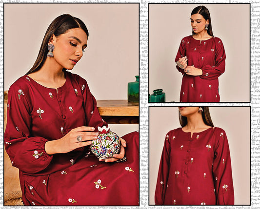 Embraided 2-Piece Lawn Suit for Women – Unstitched EM-008