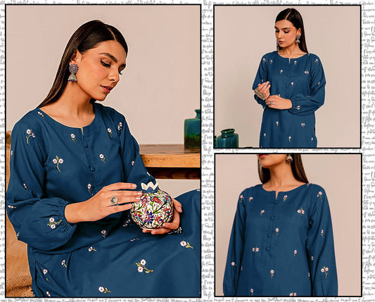 Embraided 2-Piece Lawn Suit for Women – Unstitched EM-009