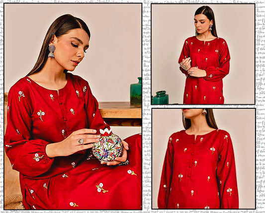 Embraided 2-Piece Lawn Suit for Women – Unstitched EM-010